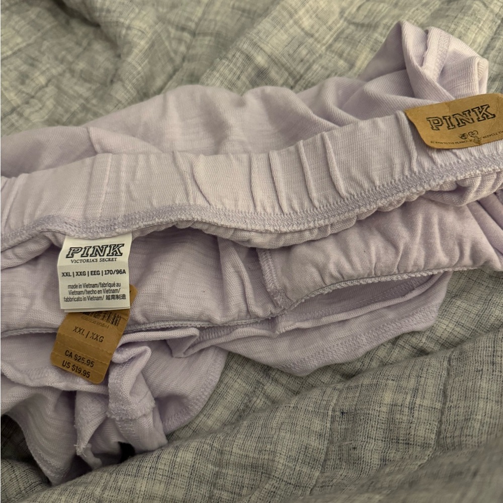 PINK Victoria's Secret Purple Athletic Shorts with Elastic Waistband